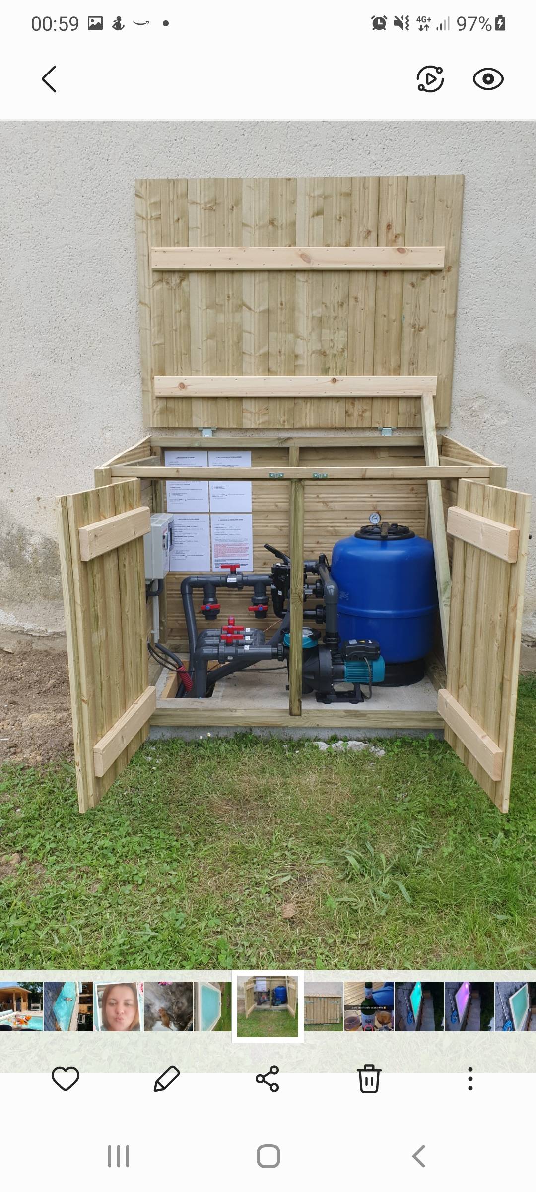 Local technique en bois à Gradignan